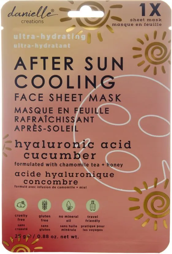 Danielle After Sun Cooling Mask Hyaluronic Acid & Cucumber (1pc)