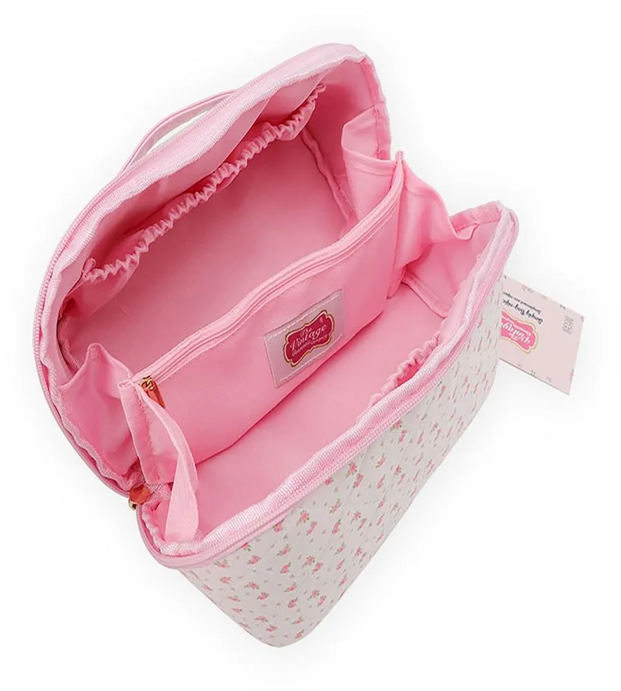 The Vintage Cosmetic Company Diagonal Zip Bag Rose