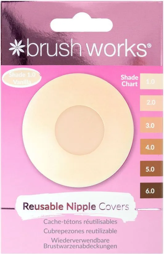 Brushworks Reusable Silicone Nipple Covers Vanilla