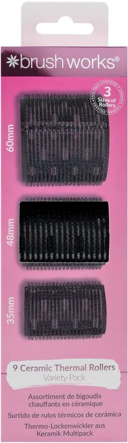 Brushworks Ceramic Thermal Rollers Variety Pack (9pcs)