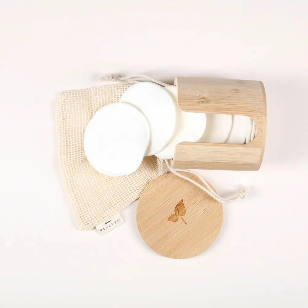 Stylpro Bam Barrel With Bamboo Pads & Laundry Bag (8pcs)