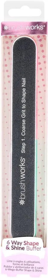 Brushworks 6 Sided Nail File Shape & Shine
