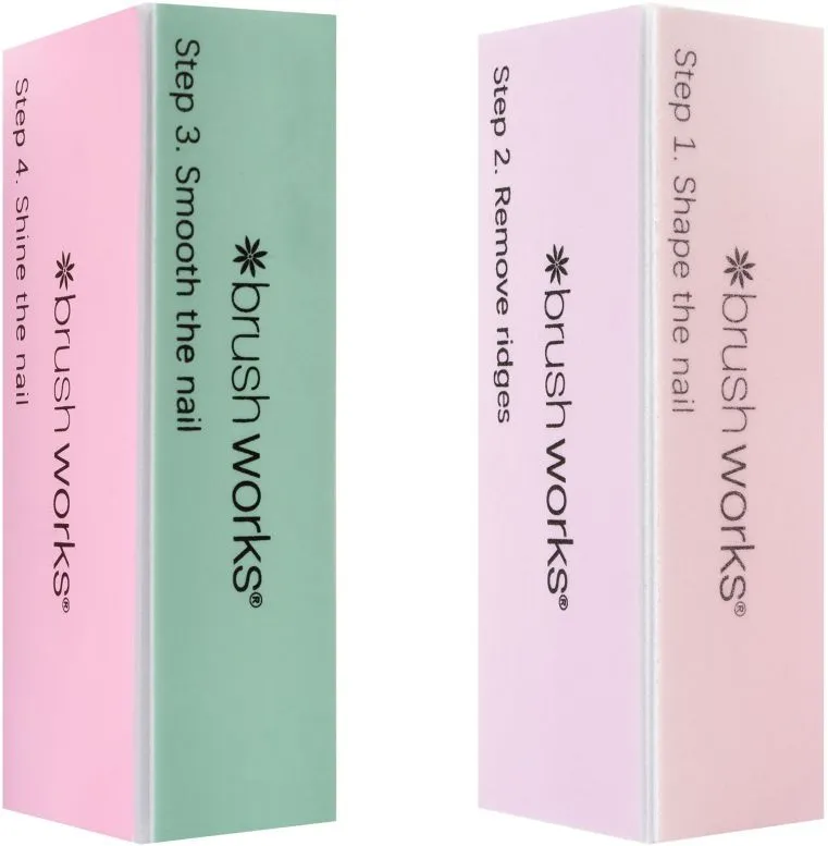 Brushworks Pastel Nail Buffing Blocks (2pcs)