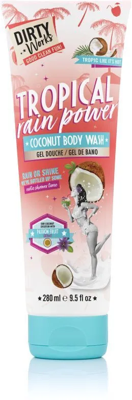 Dirty Works Tropical Rain Power Coconut Body Wash (280mL)