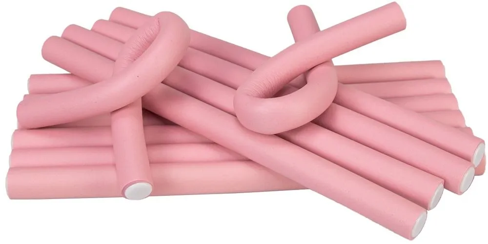 The Vintage Cosmetic Company Bendy Hair Rollers Pink (12pcs)