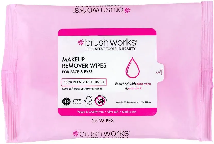 Brushworks Makeup Remover Wipes (25pcs)