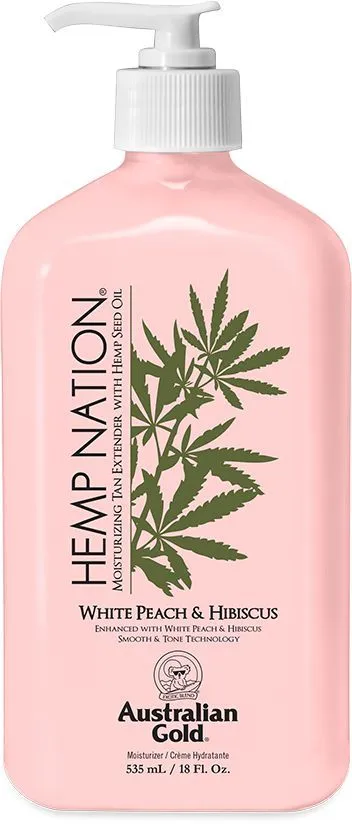 Australian Gold Hemp Nation White Peach & Hibiscus Tan Extender (535mL)