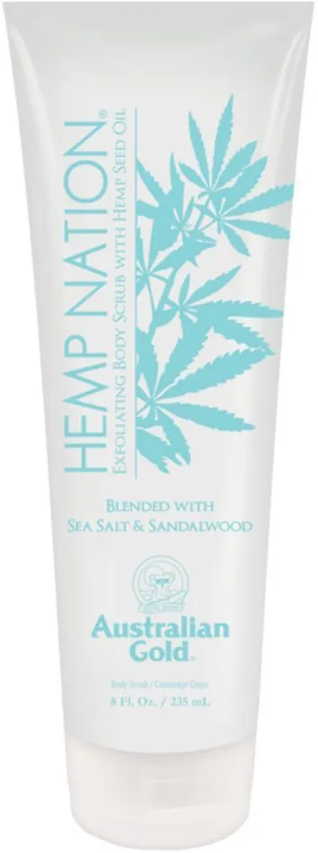Australian Gold Hemp Nation Sea Salt & Sandalwood Body Scrub (235mL)
