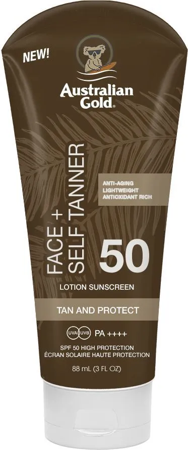 Australian Gold SPF50 Face With Self Tanner (88mL)