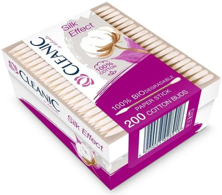 Cleanic Silk Effect Cotton Buds (200pcs)