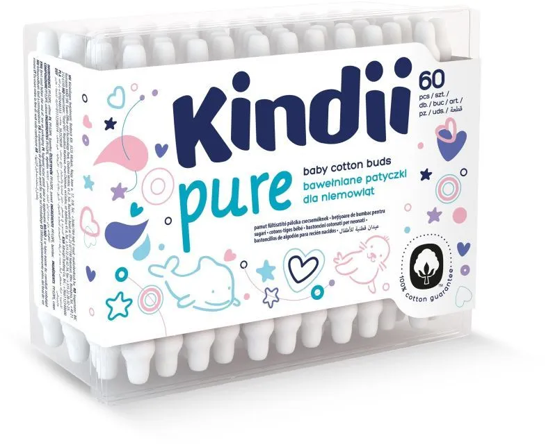 Kindii Pure Cotton Buds (60pcs)