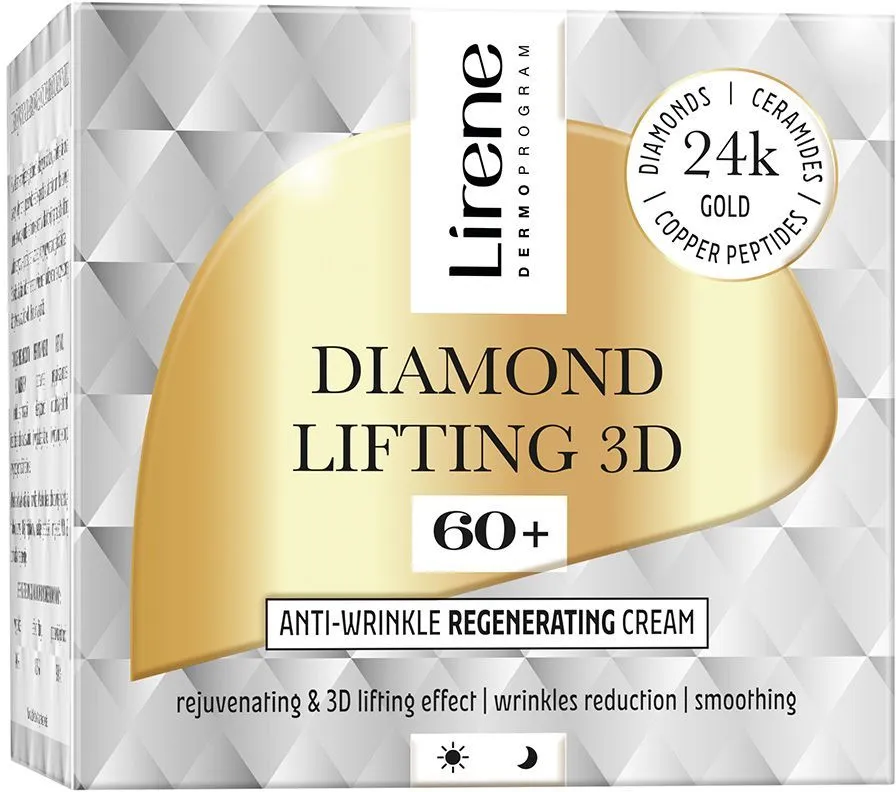 Lirene Diamond Lifting 3D Anti-Wrinkle Regenerating Day & Night Cream 60+ (50mL)