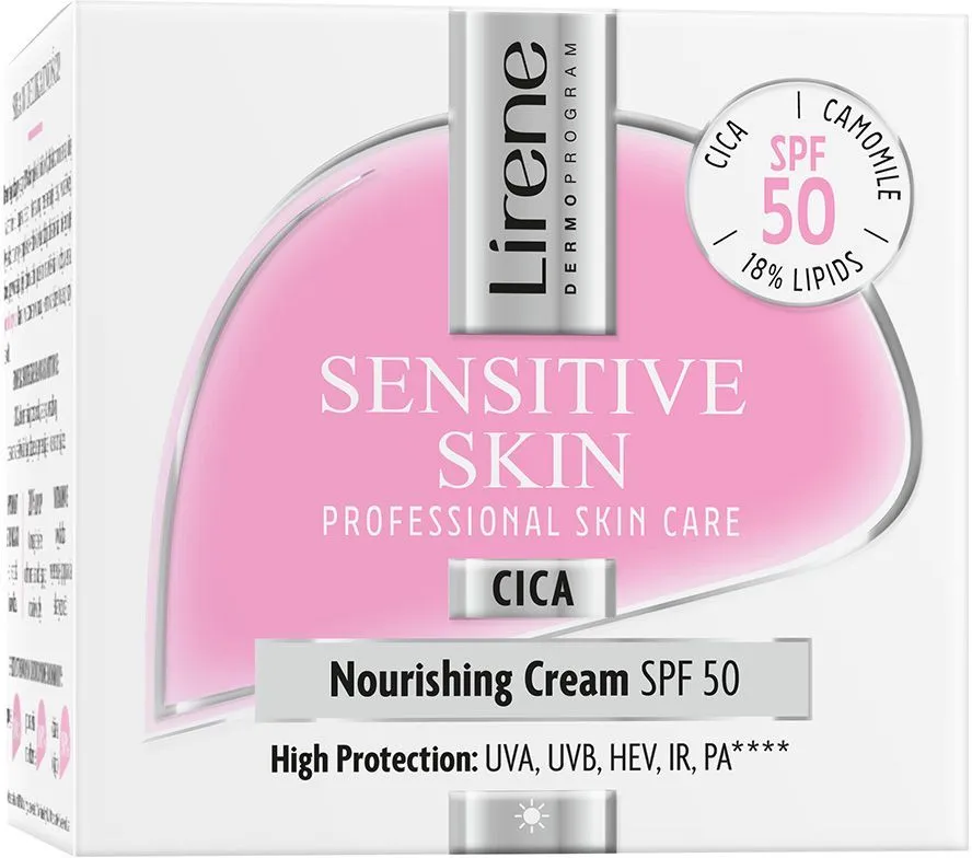 Lirene Sensitive Nourishing Cream SPF50 (50mL)