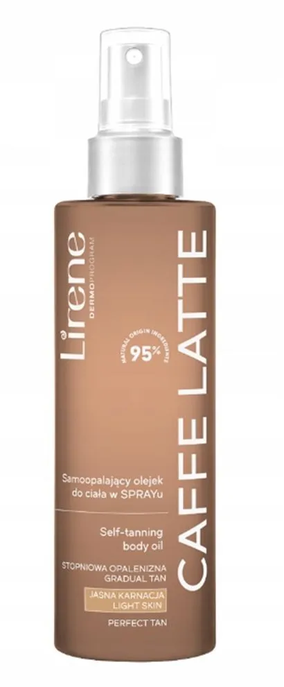 Lirene Perfect Tan Self Tanning Body Oil Caffe Latte Light Skin (190mL)