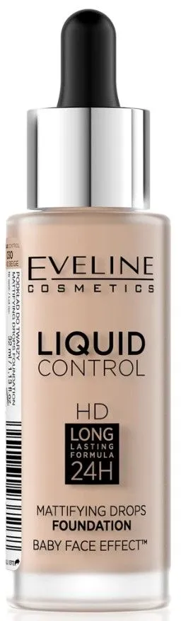 Eveline Cosmetics Liquid Control HD Face Foundation (32mL) 030