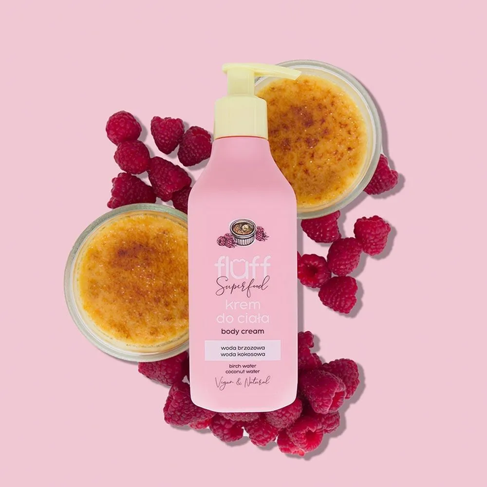 Fluff Body Cream Creme Brulee & Raspberries (200mL)