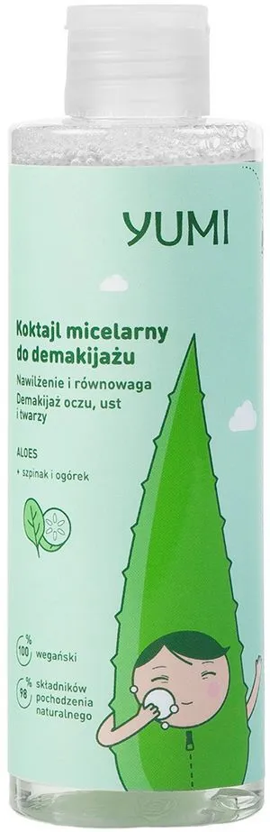 Yumi Miccellar Cocktail For Make-Up Removal Aloe Vera, Spinach & Cucumber (200mL)