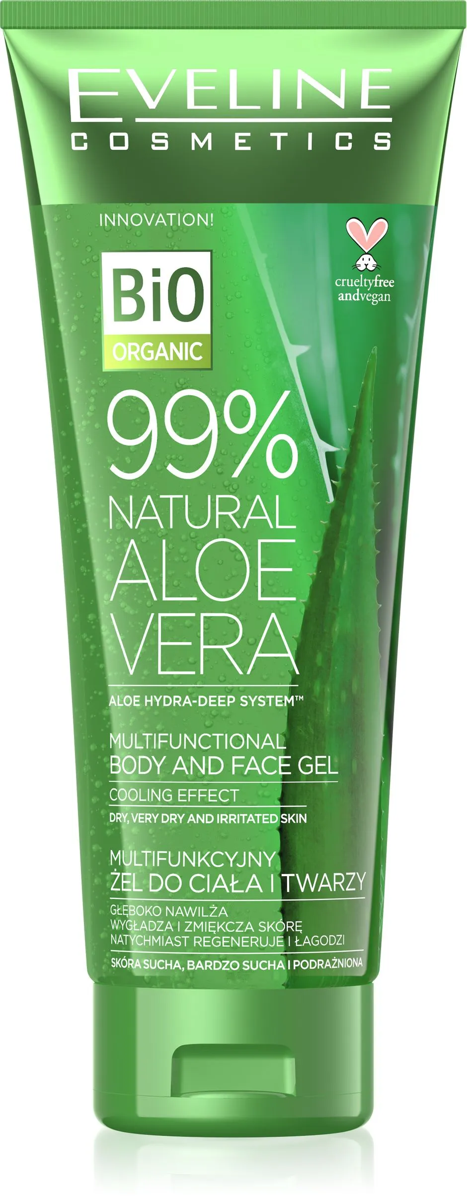 Eveline Cosmetics 99% Natural Aloe Vera Body & Face Gel (250mL)