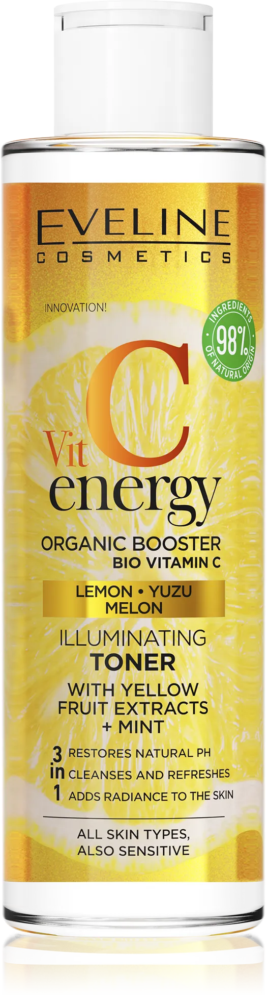 Eveline Cosmetics Vitamin C Energy Organic Booster Illuminating Toner 3in1 (200mL)