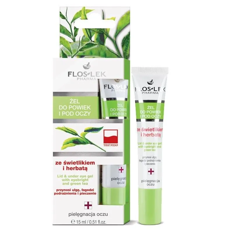 Floslek Lid & Under Eye Gel With Eyebright And Green Tea (15mL)