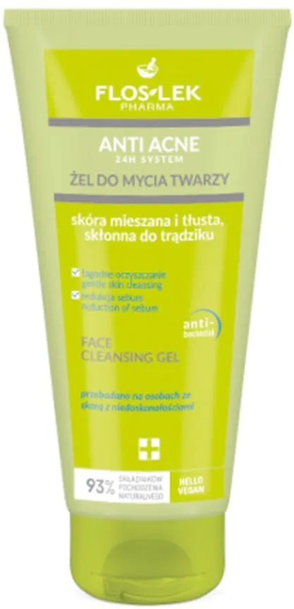 Floslek Anti Acne 24H System Face Cleansing Gel (200mL)