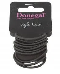 Donegal Hair Bands (12pcs) Black