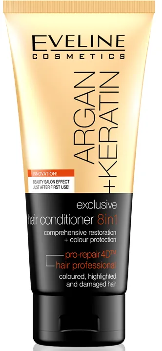 Eveline Cosmetics Argan + Keratin Hair Conditioner 8in1 (200mL)