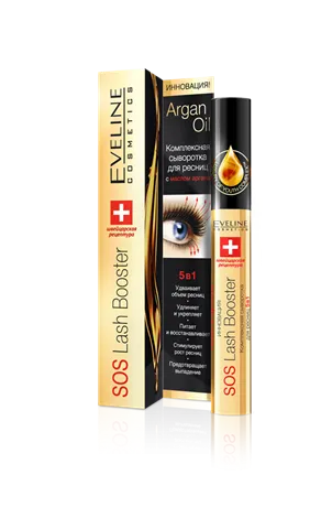 Eveline Cosmetics SOS Lash Booster Eyelash Serum 5in1 With Argan Oil (10mL)