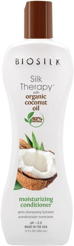 Biosilk Silk Therapy With Natural Coconut Oil Moisturizing Conditioner (355mL)