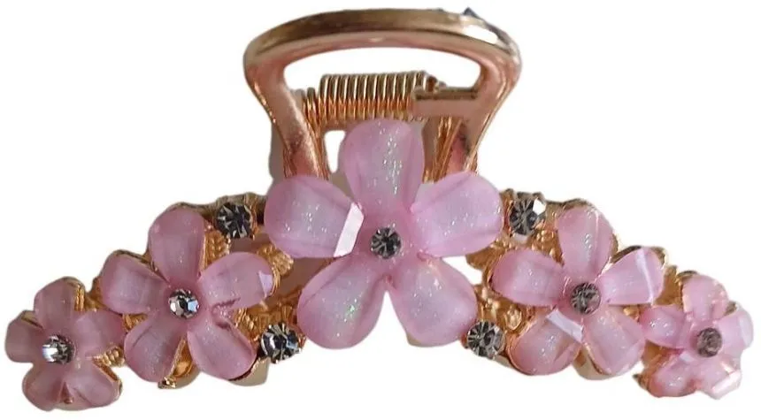 Nora Norway Hair Clip Flower 7cm Pink