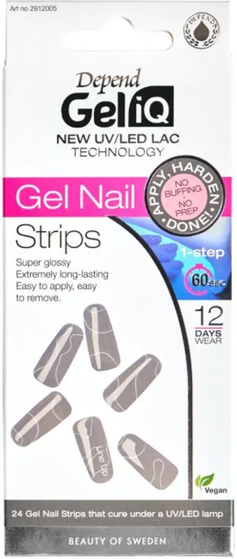 Depend Gel iQ Gel Nail Strips (24pcs) Line Up
