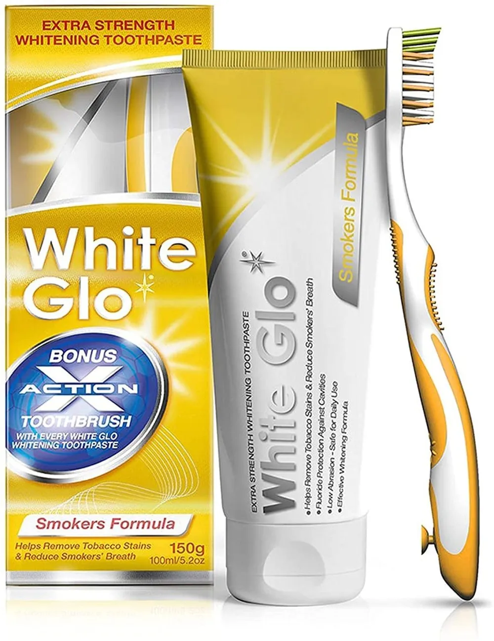 White Glo Smokers Formula Whitening Toothpaste Set (150g)