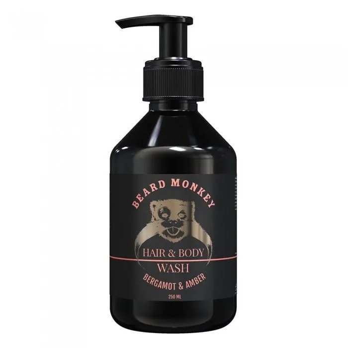 Beard Monkey Hair & Body Shampoo Bergamot & Amber (250mL)