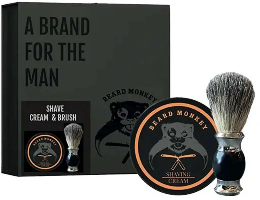 Beard Monkey Gift Set Shaving Cream & Shaving Brush