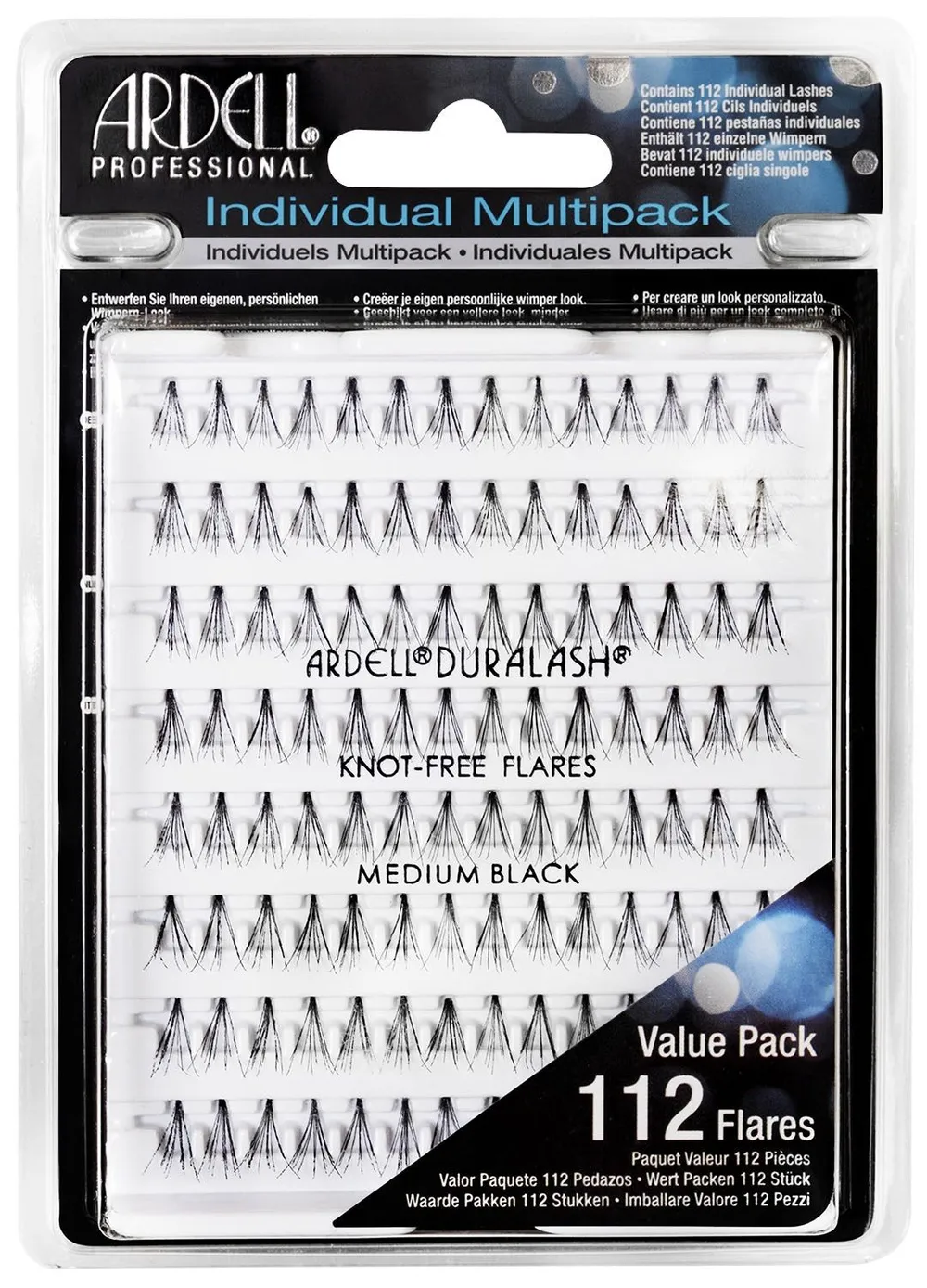 Ardell Individual Lashes Knot-Free Multipack (112pcs) Medium Black