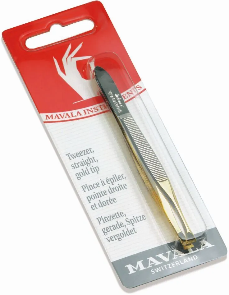 Mavala Straight Tweezers Gold Tip