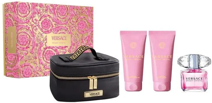 Versace Bright Crystal EDT (90mL) + BL (100mL) + SG (100mL) + Cosmetic Bag