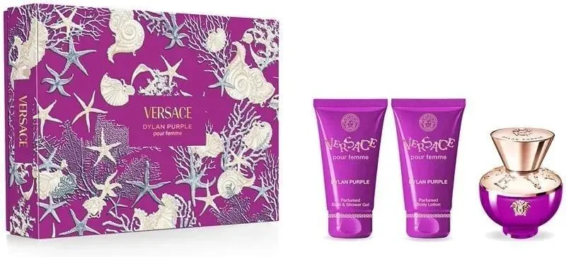 Versace Dylan Purple EDP (50mL) + Shower Gel (50mL) + Body Lotion (50mL) xmas 2025