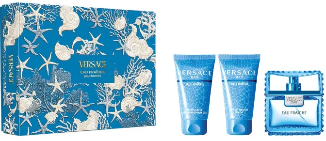 Versace Man Eau Fraiche EDT (50mL) + Shower Gel (50mL) + After Shave Balm (50mL)