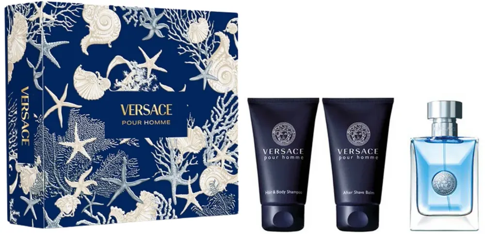 Versace Pour Homme EDT (50mL) + After Shave Balm (50mL) + Shower Gel (50mL)