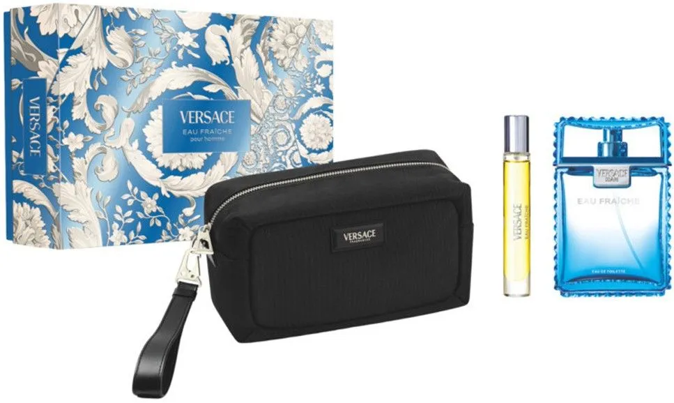 Versace Man Eau Fraiche EDT (100mL) + EDT (10mL) + Cosmetic Bag