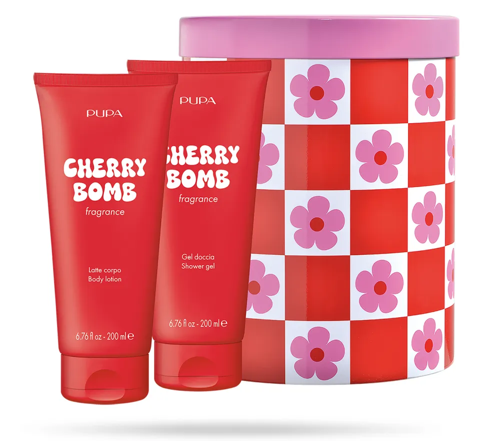 Pupa Happy Box Cherry Bomb Kit! Shower Gel & Body Lotion