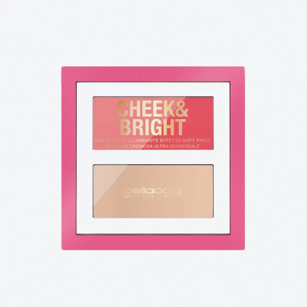 Bella Oggi Blush Highlighter 2in1 Cheek And Bright 1 Pink Shy