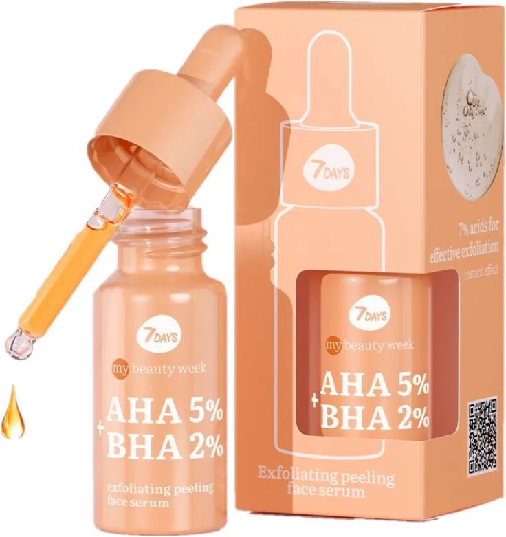 7DAYS My Beauty Week AHA 5%+BHA 2% Exfoliating Peeling Face Serum (20mL)