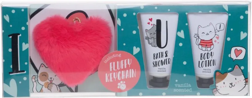Casuelle Bath Gift Set With Fluffy Keychain