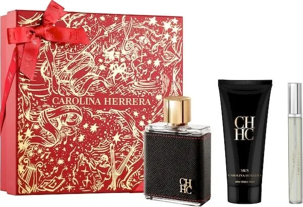 Carolina Herrera CH Men EDT (100mL) + Aftershave Balm (100mL) + EDT (10mL)