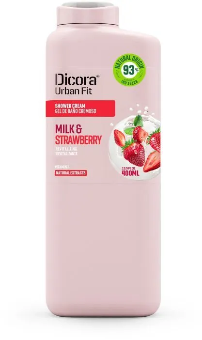Dicora Urban Fit Shower Gel Vitamin B Milk & Strawberry (400mL)