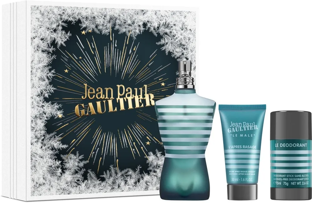 Jean Paul Gaultier Le Male EDT (125mL) + After Shave Balm (50mL) + Deostick (75mL)