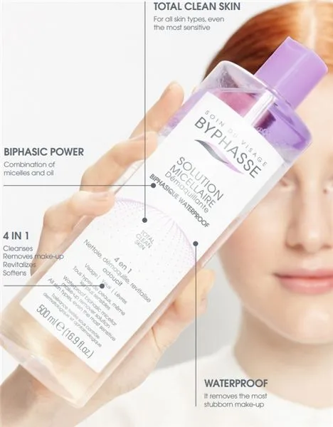 Byphasse Micellar Waterproof Make Up Remover (500mL)