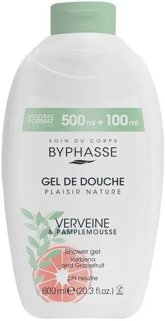 Byphasse Plaisir Nature Shower Gel Verbena & Grapefruit (600mL)